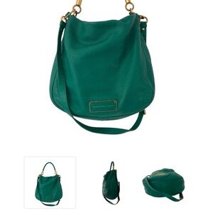 MARC by MARC JACOBS GREEN LEATHER CONVERTIBLE SHOULDER BAG |